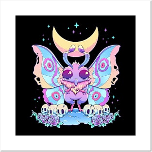 Pastel Cute Mothman Monster Kawaii Posters and Art